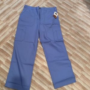 NWT Carhartt mens medium seal blue cargo pocket scrub pants